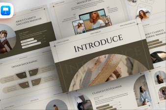 Beige Clean Minimalist Fashion Keynote Template
